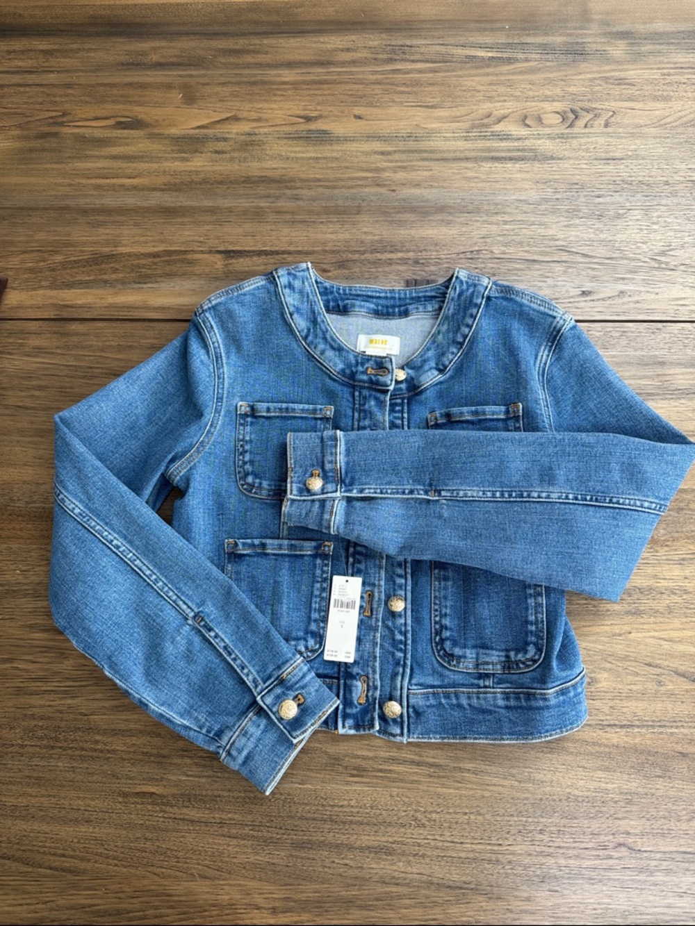NWT Anthropologie Maeve Coco Denim Jacket - Picture 10 of 13
